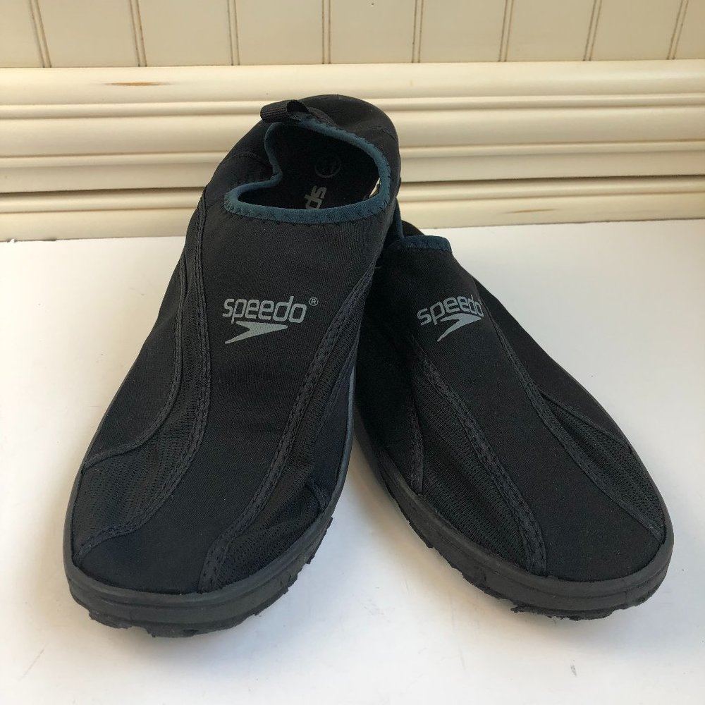 Speedo Sport Black Beachy Coastal Slip-on Water Shoes Island Vacation